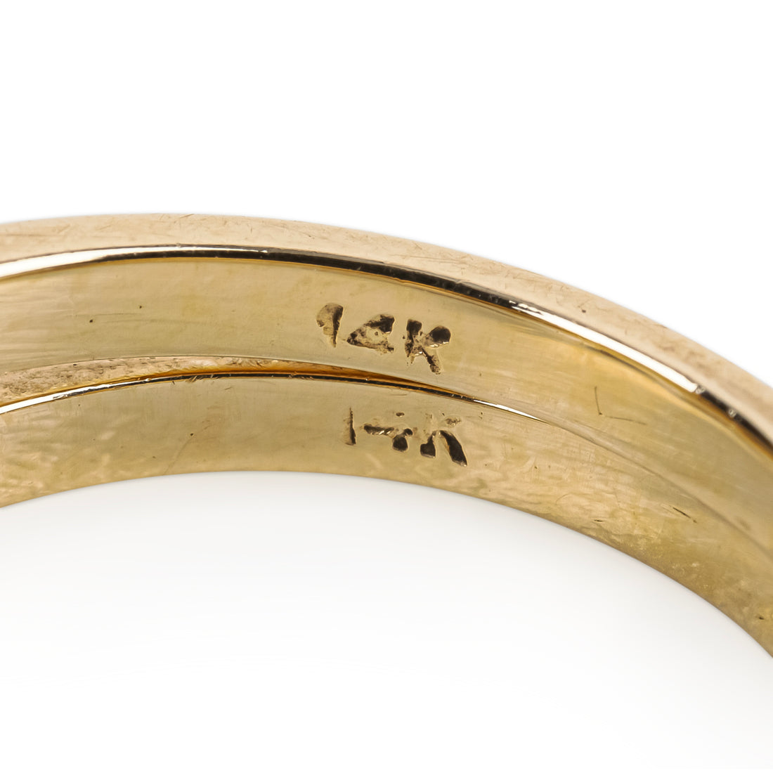 14K Yellow Gold Oval Sapphire & Diamond Reversible Ring