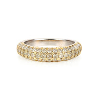 14K Yellow Gold Pavé Diamond Half-Band Ring