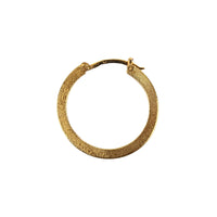 14K Yellow Gold Textured Hoop Earrings