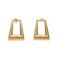 14K Yellow Gold Twisting Clip Hoop Earrings