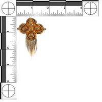 14K Yellow Gold Victorian Fringed Brooch