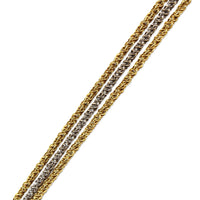 14K Yellow & White Gold 3-Strand Chain Necklace