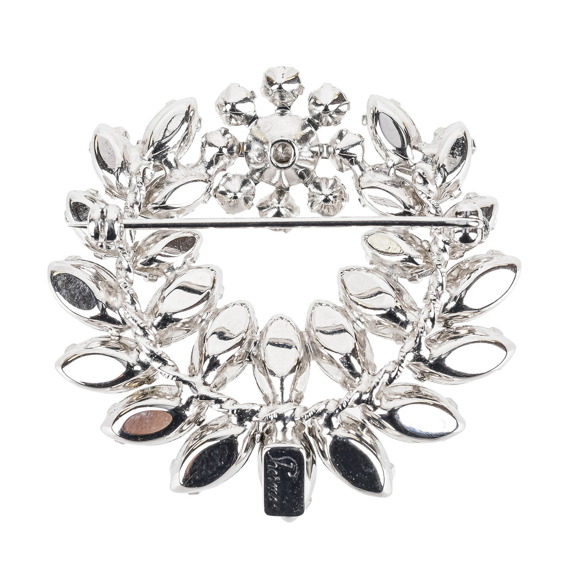 SHERMAN Brooch - Clear Rhinestone Wreath