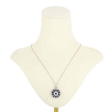 EFFY 14K White Gold Marquise Sapphire Diamond Pendant Necklace