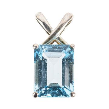 Sterling Silver Blue Topaz Pendant