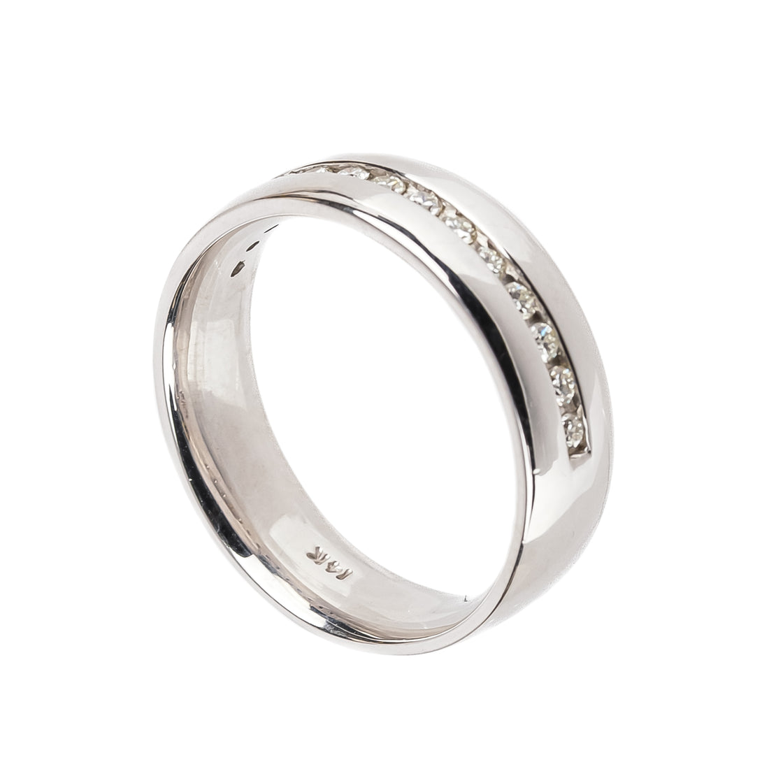 EFFY 14K White Gold Channel Set Diamond Band Ring