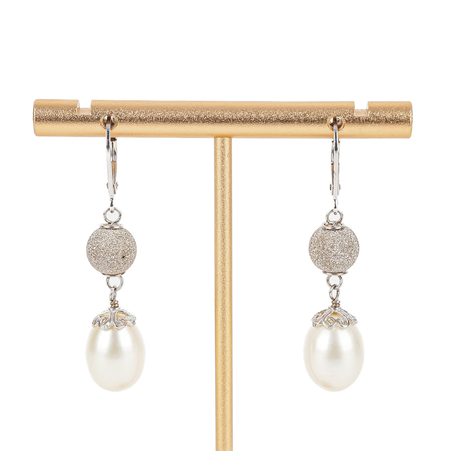 EFFY Sterling Silver & Pearl Drop Earrings