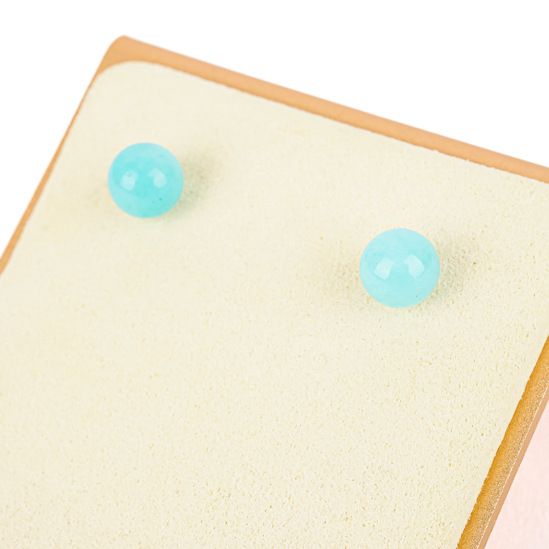TIFFANY & CO Sterling Silver Amazonite Bead Studs