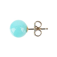 TIFFANY & CO Sterling Silver Amazonite Bead Studs