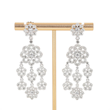 NADRI Silver Tone Chandelier Drop Earrings