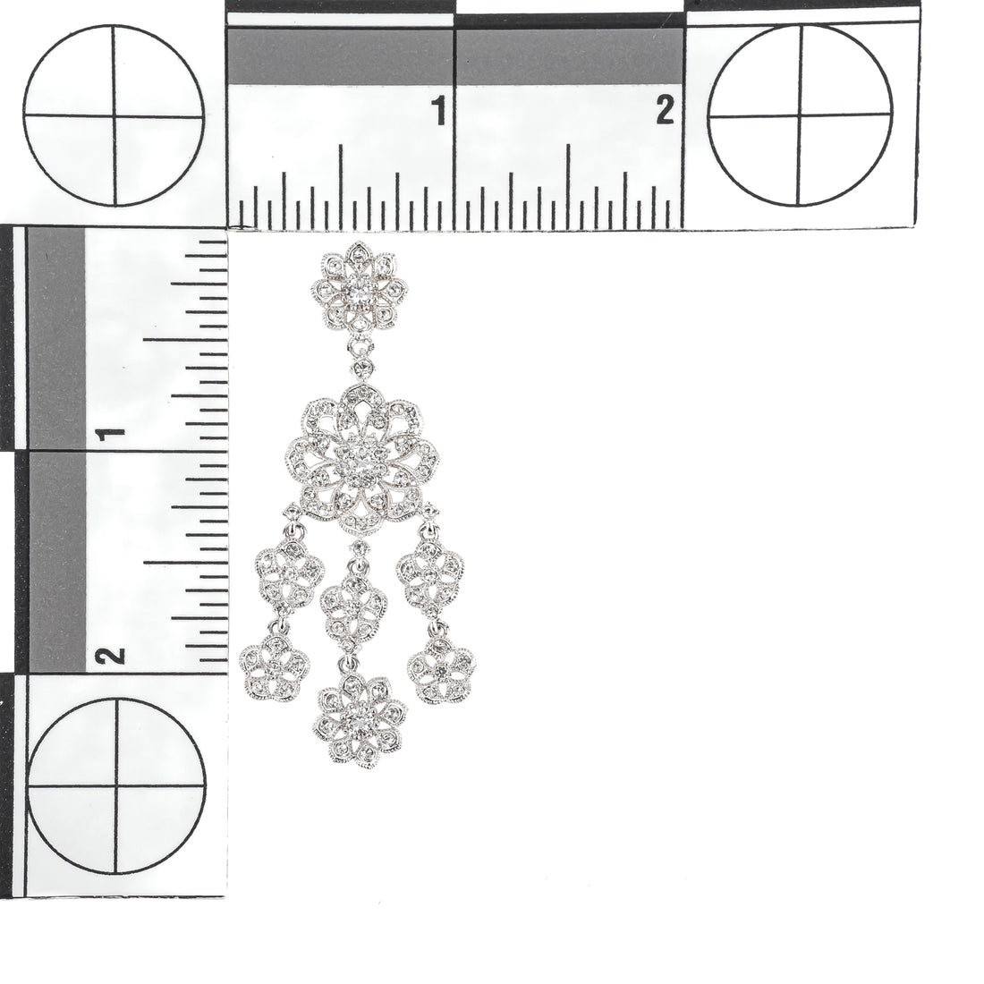 NADRI Silver Tone Chandelier Drop Earrings