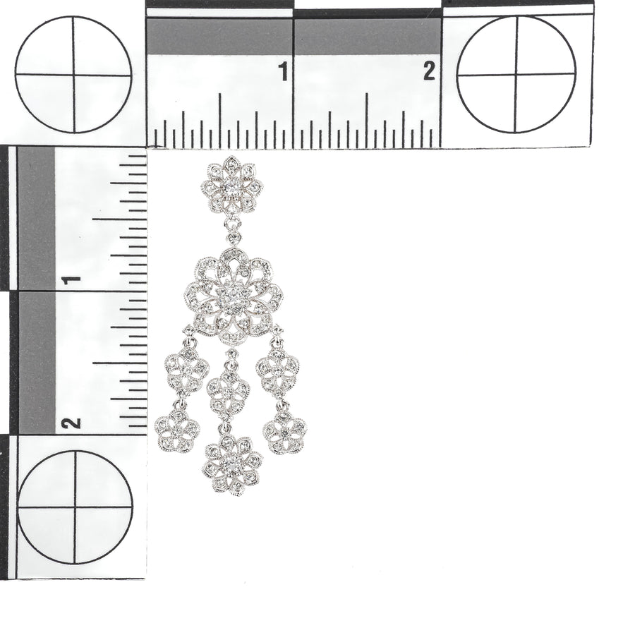 NADRI Silver Tone Chandelier Drop Earrings