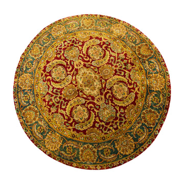Indian Wool Jaipur Round Rug         62"x60"