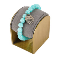 TIFFANY & CO Return to Tiffany Sterling Amazonite Bead Bracelet 8mm