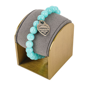 TIFFANY & CO Return to Tiffany Sterling Amazonite Bead Bracelet 8mm