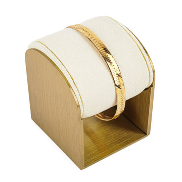 10K Yellow Gold Herringbone Chain Bracelet