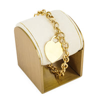 TIFFANY & CO 18K Yellow Gold Heart Tag Bracelet