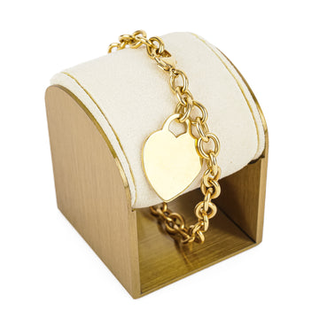 TIFFANY & CO 18K Yellow Gold Heart Tag Bracelet
