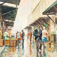 Carlo Sdoya (S African 1914-1996) Market Street Scene
