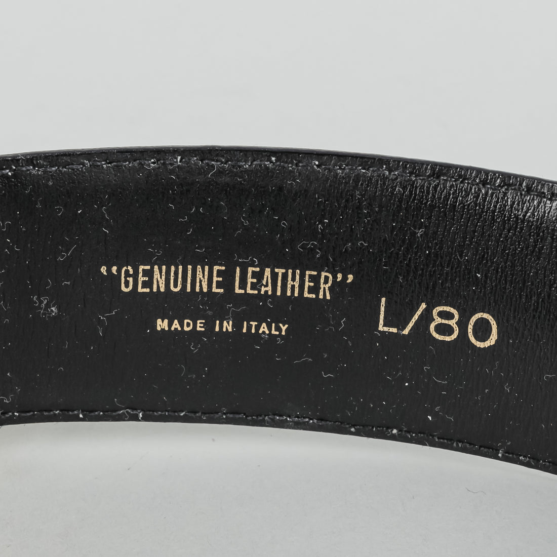 PALOMA PICASSO Gold Tone Triple Kiss Black Leather Belt