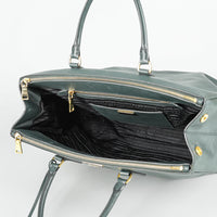 PRADA Large Galleria Saffiano Green Leather Handbag