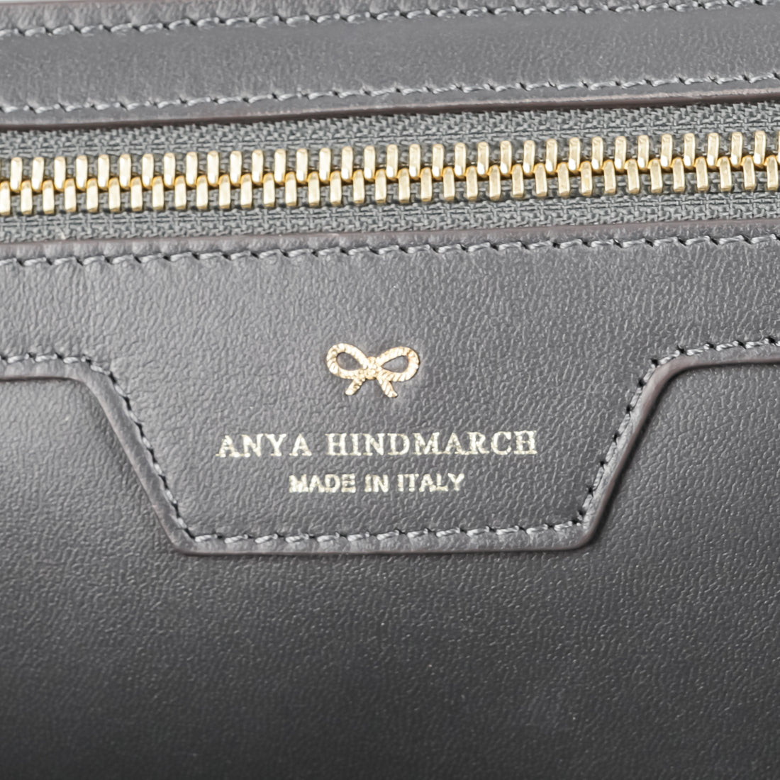 ANYA HINDMARCH 2016 Bathurst Space Invader Two-Way Gray Bag