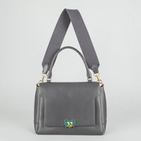 ANYA HINDMARCH 2016 Bathurst Space Invader Two-Way Gray Bag