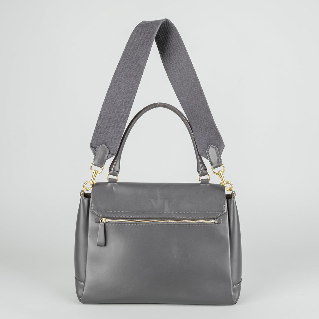ANYA HINDMARCH 2016 Bathurst Space Invader Two-Way Gray Bag