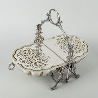 COOPER BROTHERS Silver Plate Folding Muffin/Biscuit Warmer