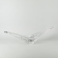 DAUM Crystal Free Form Art Glass Basket
