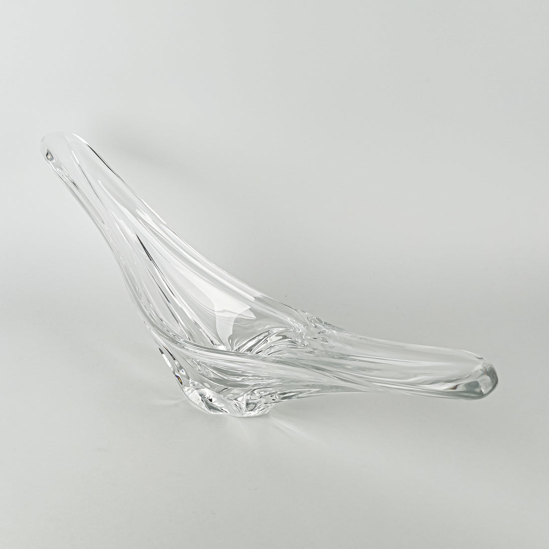 DAUM Crystal Free Form Art Glass Basket