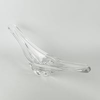 DAUM Crystal Free Form Art Glass Basket
