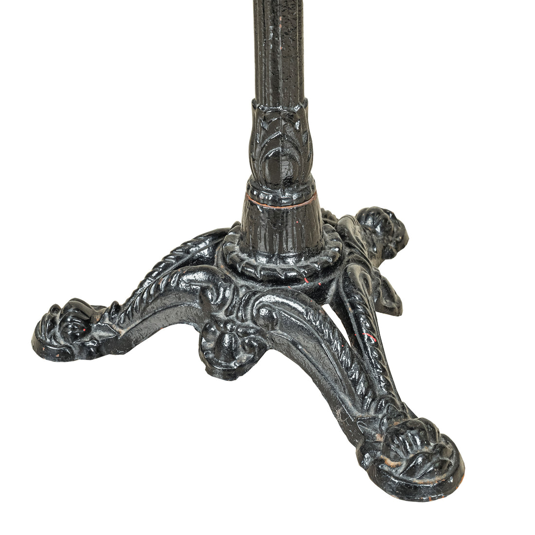 Cast Iron Cafe Table Base w/Stone Demilune Top