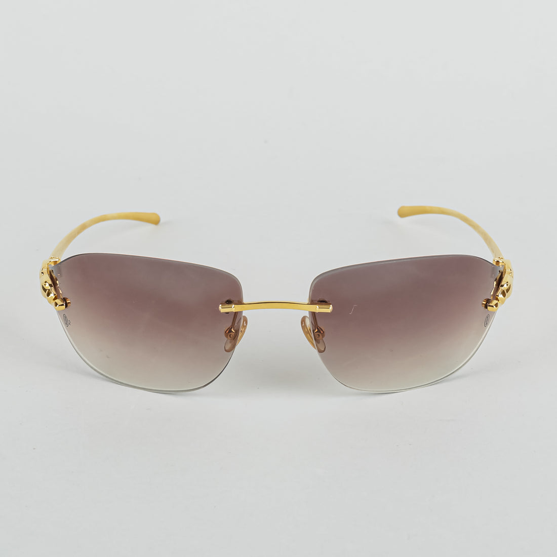 CARTIER Gold Plated 24K Panthère de Cartier Sunglasses
