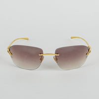 CARTIER Gold Plated 24K Panthère de Cartier Sunglasses