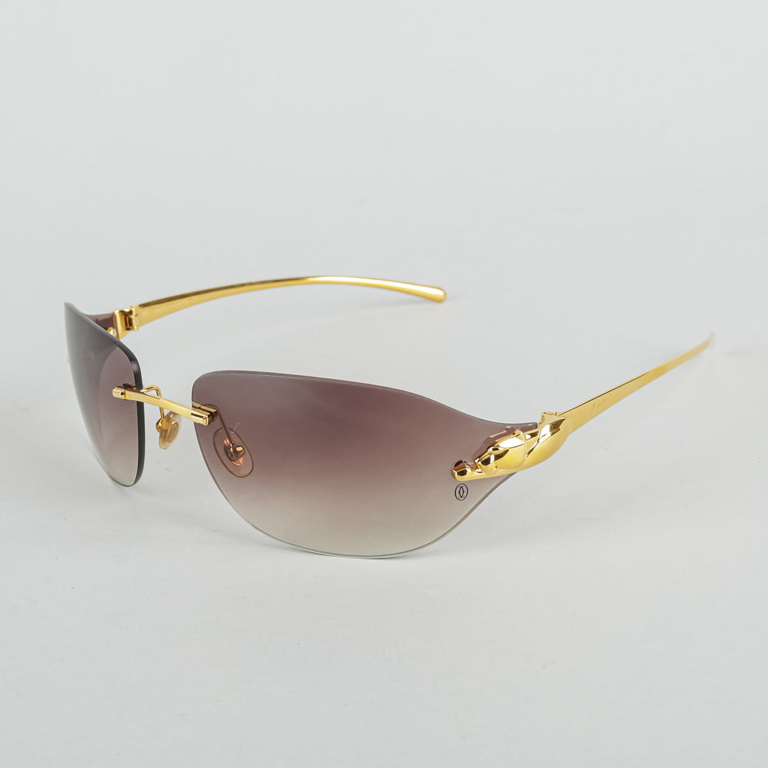 CARTIER Gold Plated 24K Panthère de Cartier Sunglasses