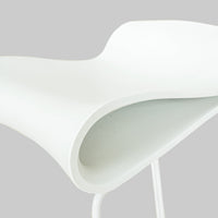 White Modern Composite & Chrome Bar Stools Set of 4