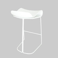 White Modern Composite & Chrome Bar Stools Set of 4