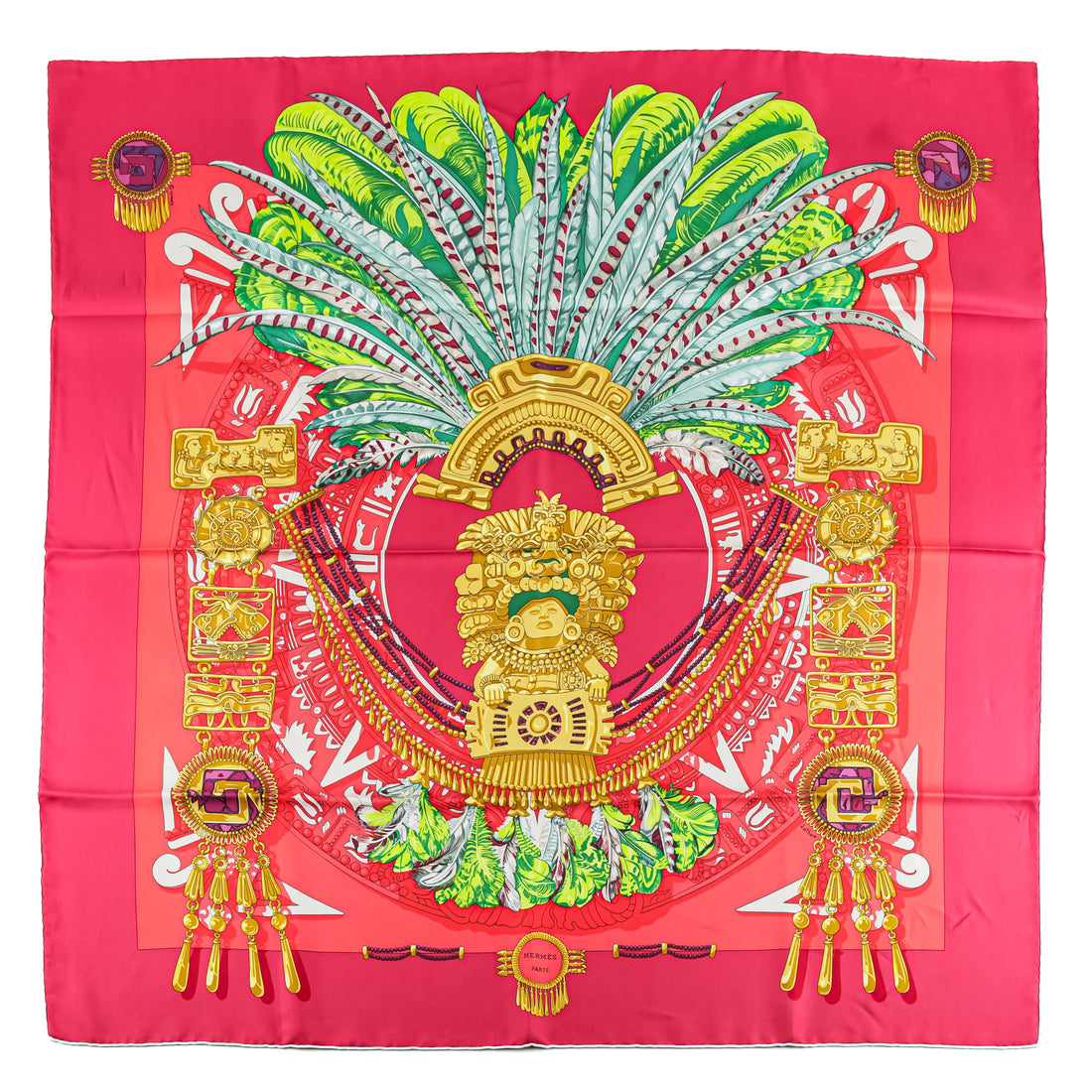 HERMES 1st Edition "Mexique" 90cm Silk Scarf