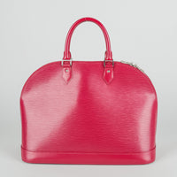 LOUIS VUITTON Red Epi Alma MM Handbag