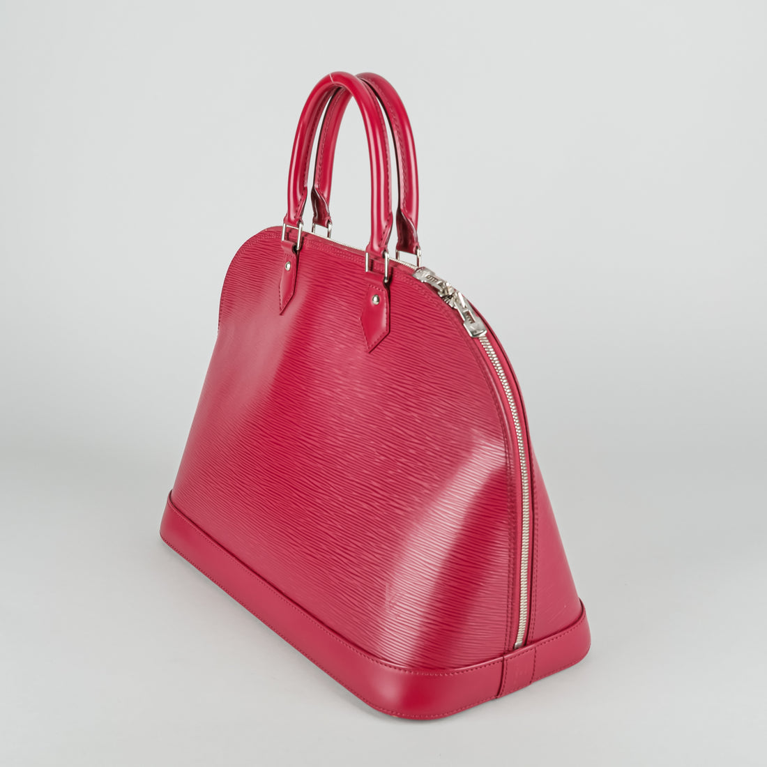 LOUIS VUITTON Red Epi Alma MM Handbag