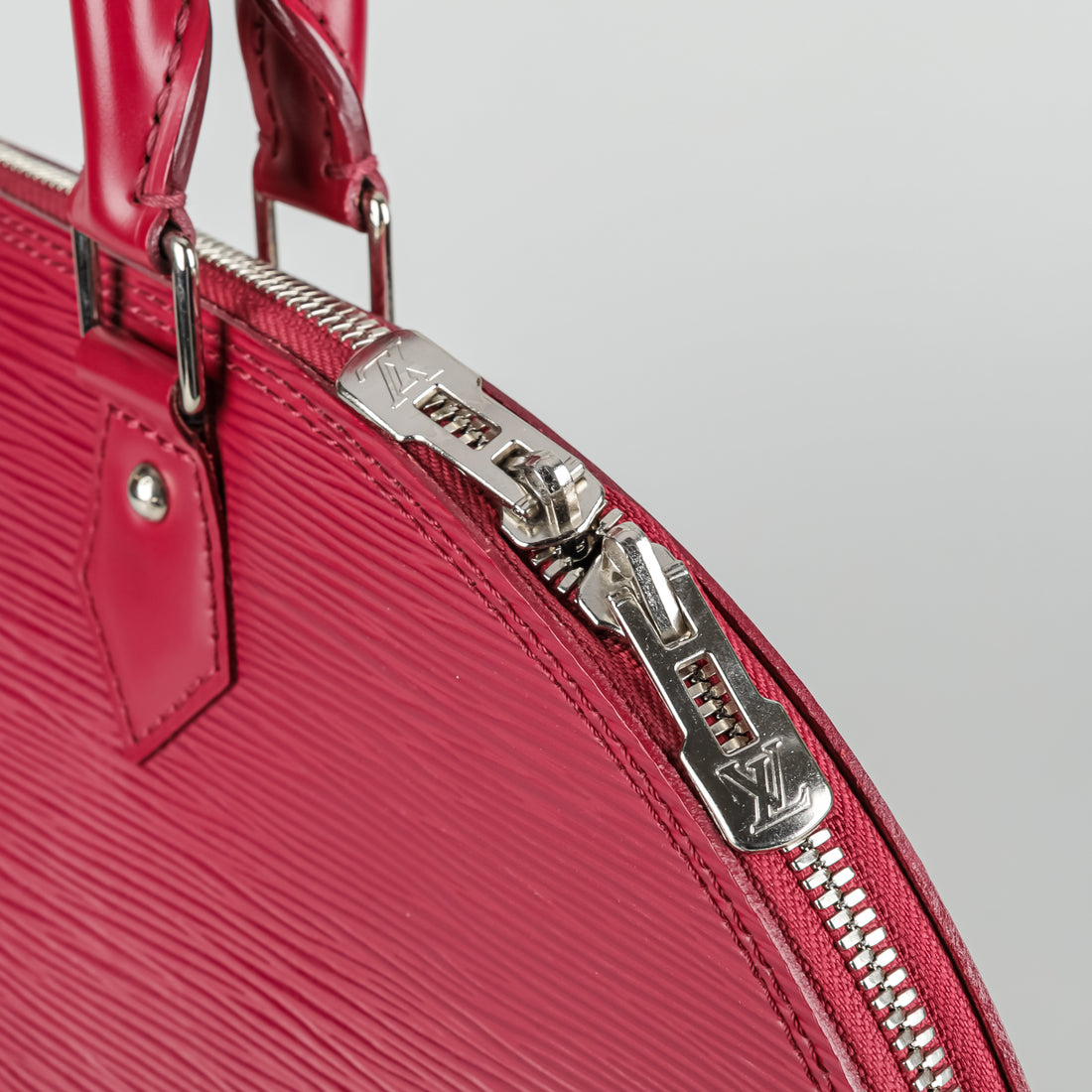 LOUIS VUITTON Red Epi Alma MM Handbag