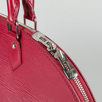 LOUIS VUITTON Red Epi Alma MM Handbag