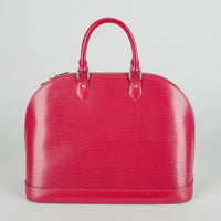 LOUIS VUITTON Red Epi Alma MM Handbag