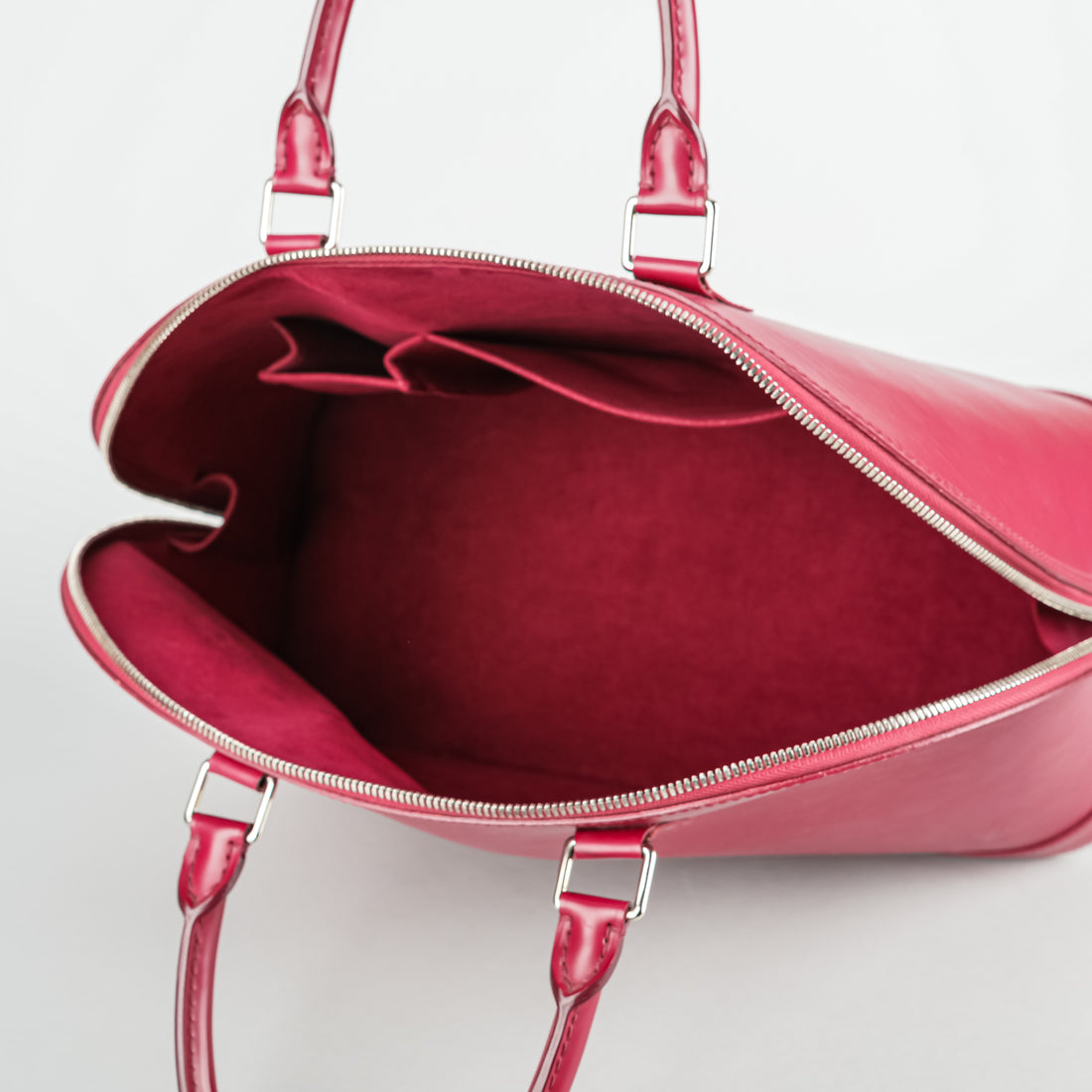 LOUIS VUITTON Red Epi Alma MM Handbag