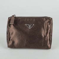 PRADA Satin Ebano Make up Pouch
