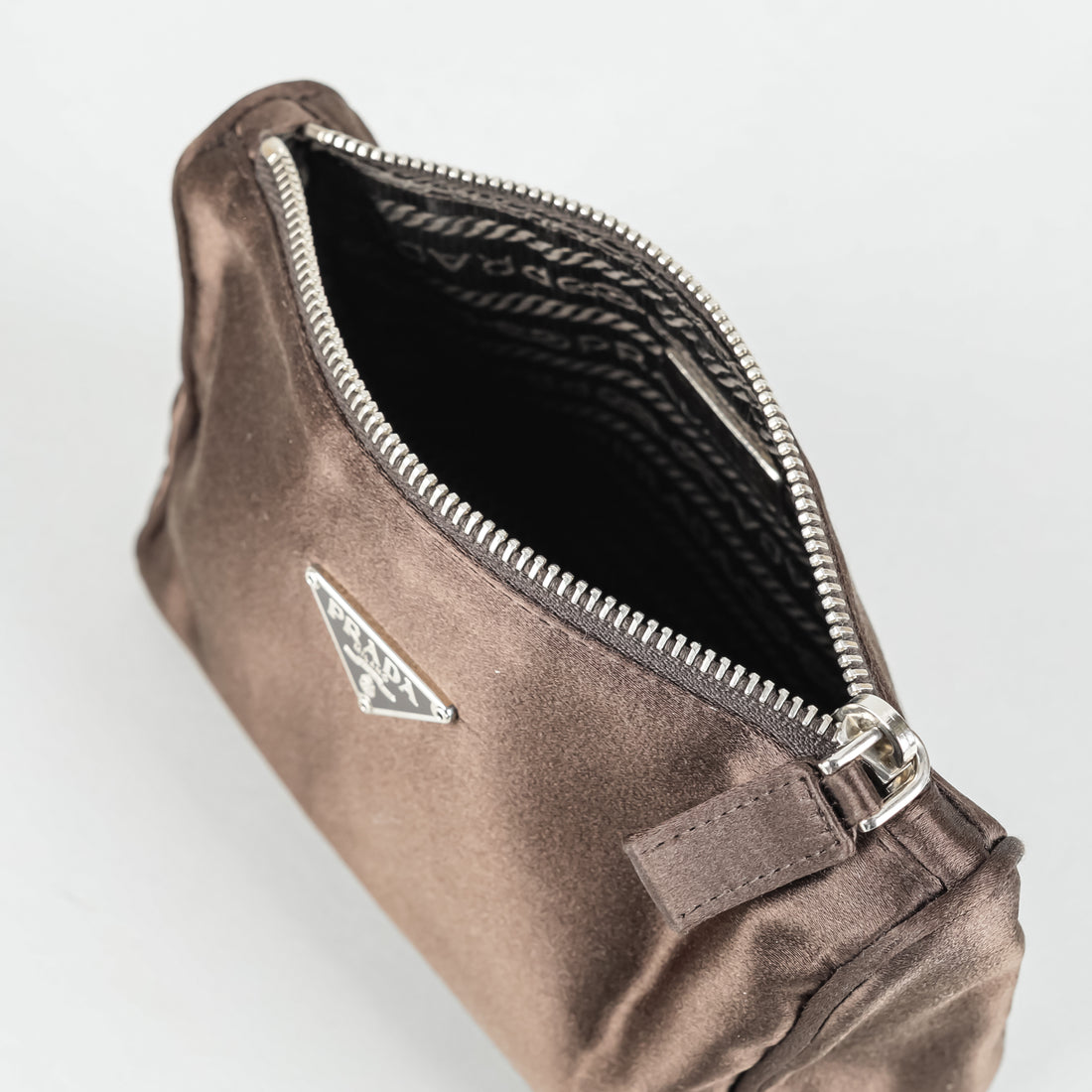 PRADA Satin Ebano Make up Pouch