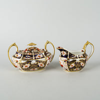ROYAL CROWN DERBY Traditional Imari 2451 Cream & Covered Sugar Dublin Shape