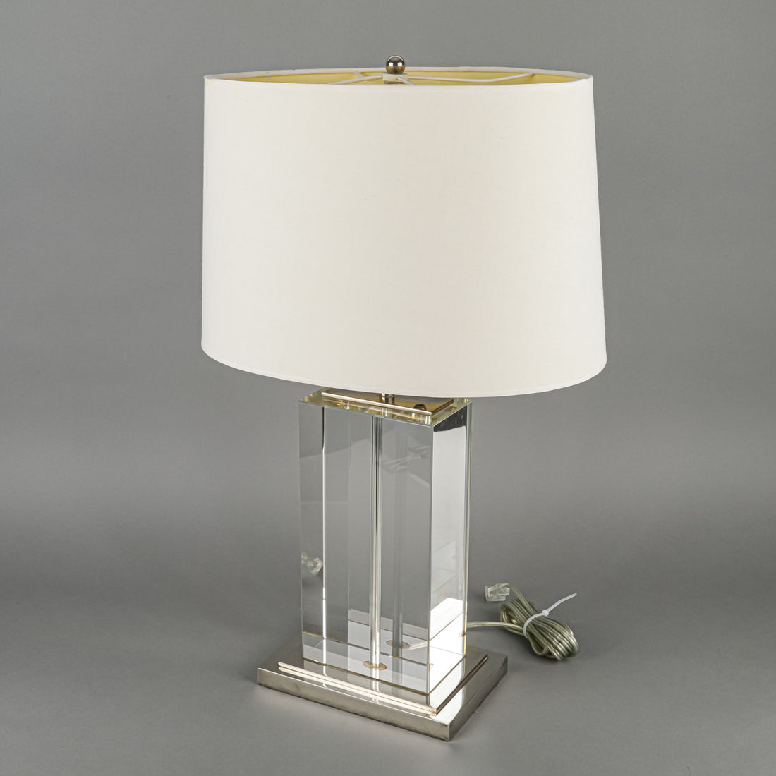 VISUAL COMFORT Large Block Lamps With Shades - Set Of 2