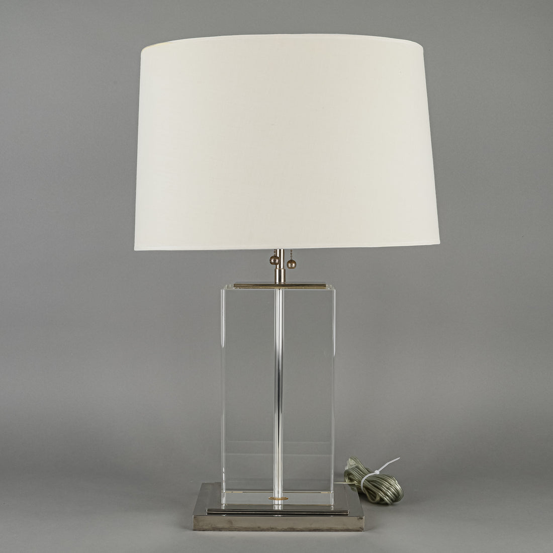 VISUAL COMFORT Large Block Lamps With Shades - Set Of 2